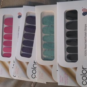 Color street nail polish strips lot of 4